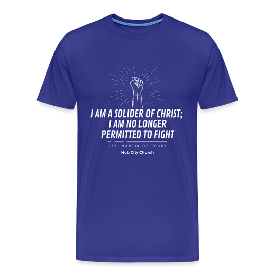 No Longer Permitted To Fight - royal blue