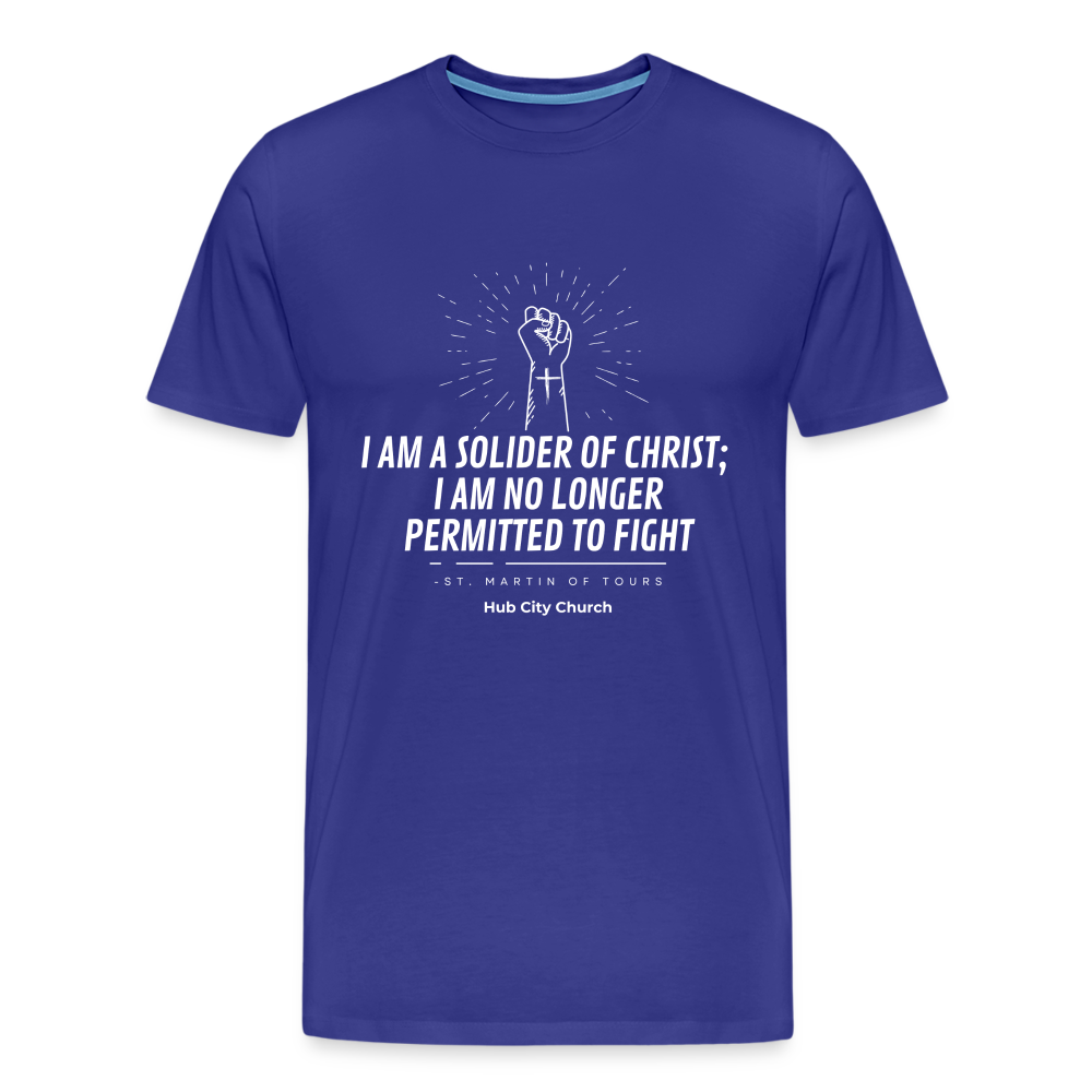No Longer Permitted To Fight - royal blue