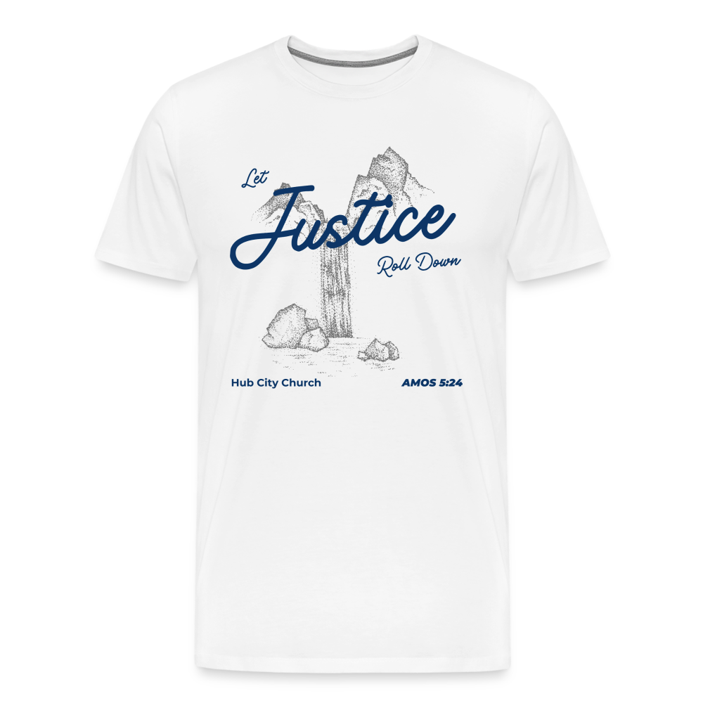Let Justice Roll Down - white